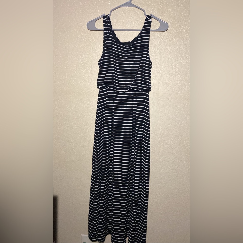 Black and white striped maxi dress!